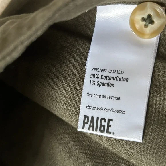 PAIGE Womens Vintage Forester Green Ari Wide Leg Pants NWT - Size 34 16/18 US - Picture 11 of 12